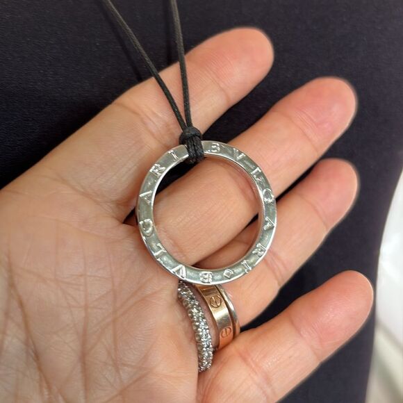 BVLGARI 925 Sterling Silver Key Ring / Pendant - Picture 3 of 11